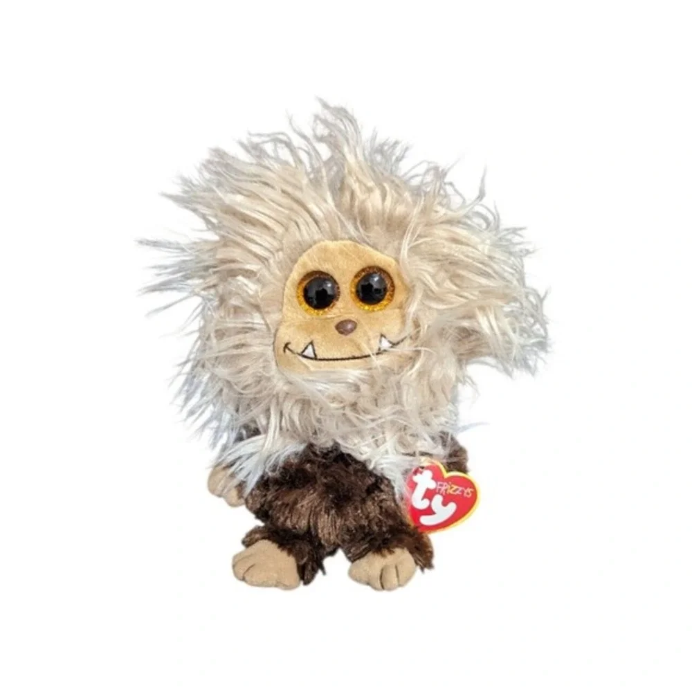 Ty Frizzys Zinger Brown Tan Monster Plush Stuffed‎ Animal 6 inch 2014 37130
